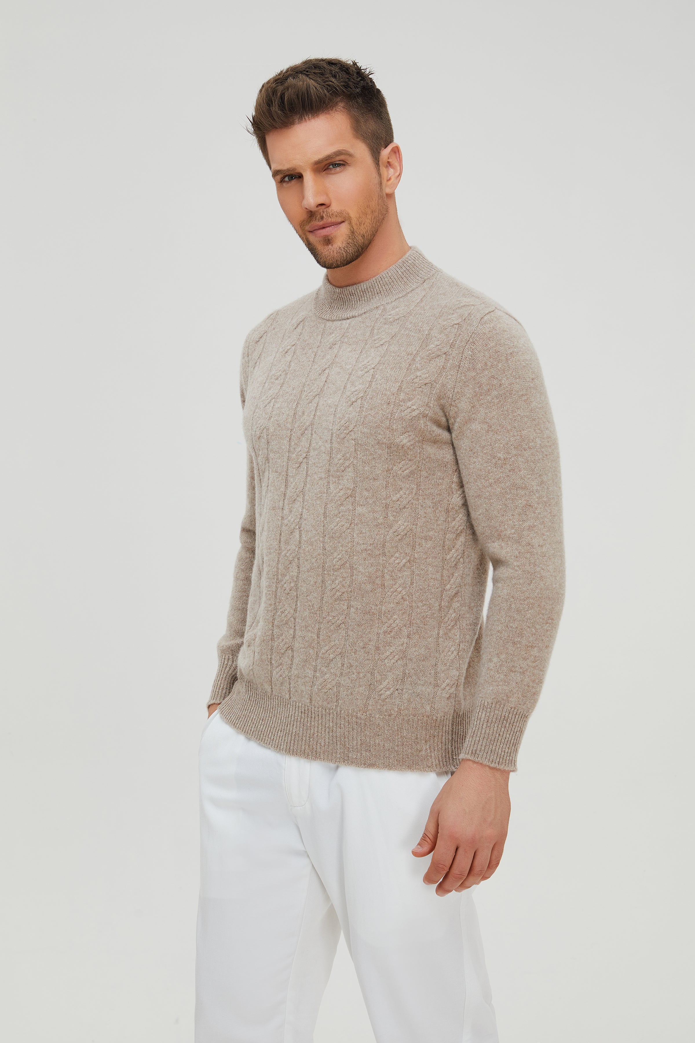 Rich Cable-Knit Merino Sweater
