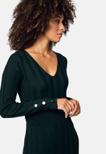 Load image into Gallery viewer, Midi V-Neck Merino Wool Dress
