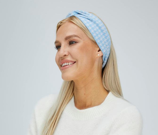 Houndstooth Cashmere Headband