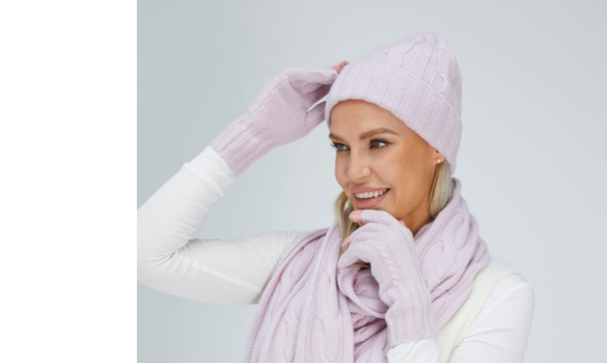 Bonnet unisexe en cachemire torsadé