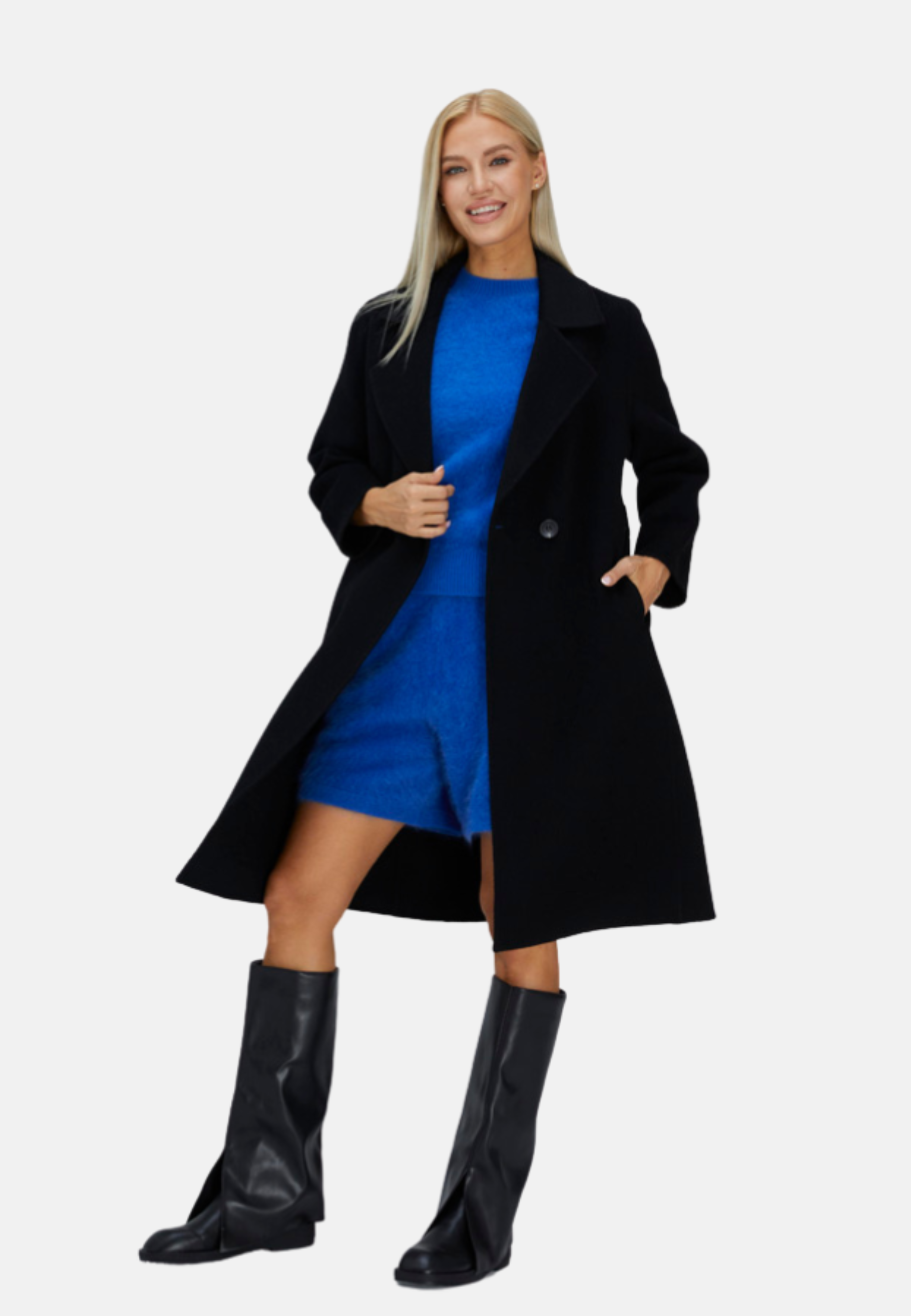 Black Handmade Wool Coat