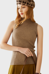 Mock-Neck Cashmere Vest1036083278446834