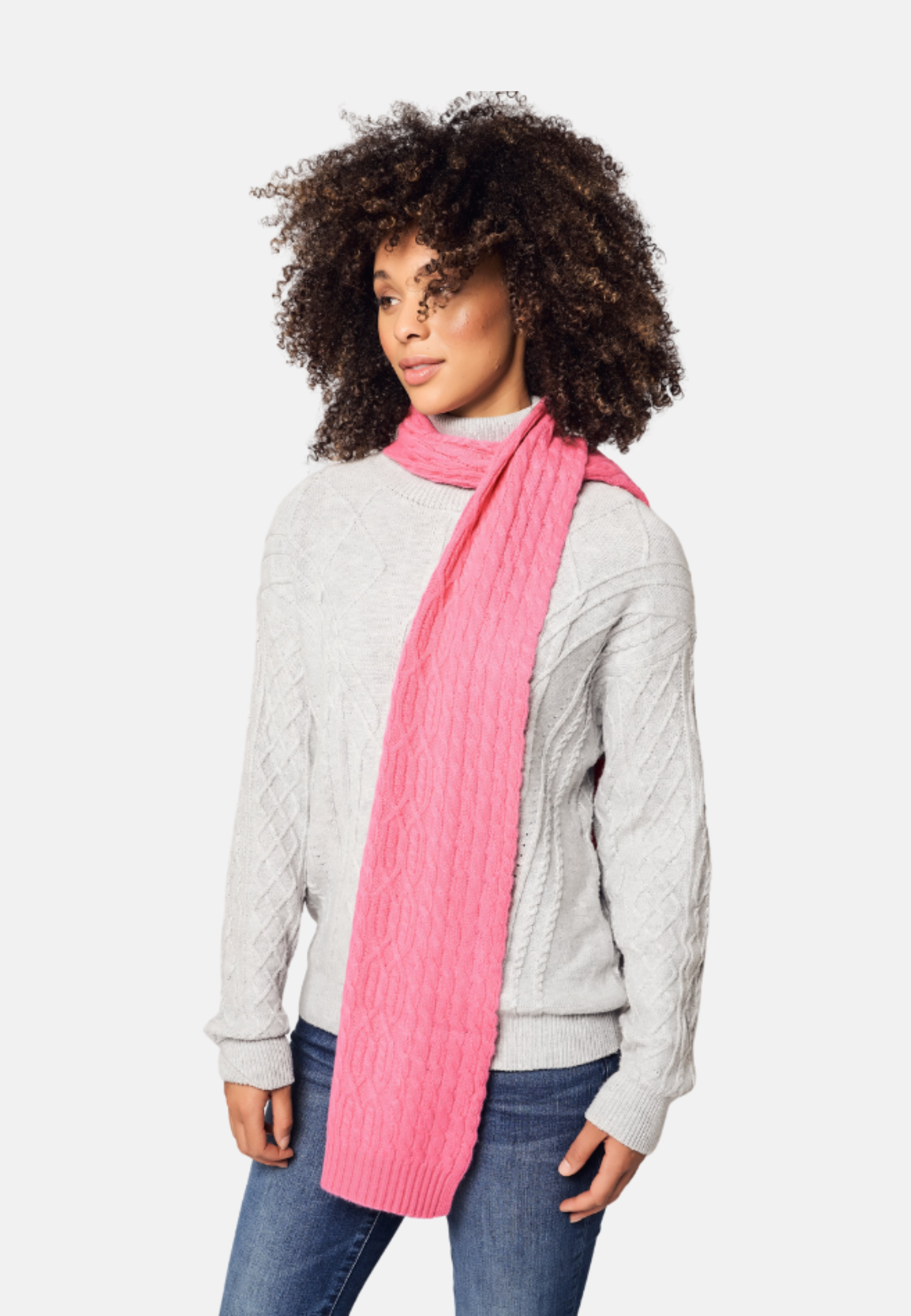 Diamond Knit Turtleneck Cashmere Sweater