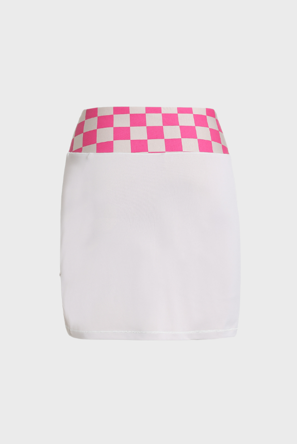 Beige/ Pink-Checker