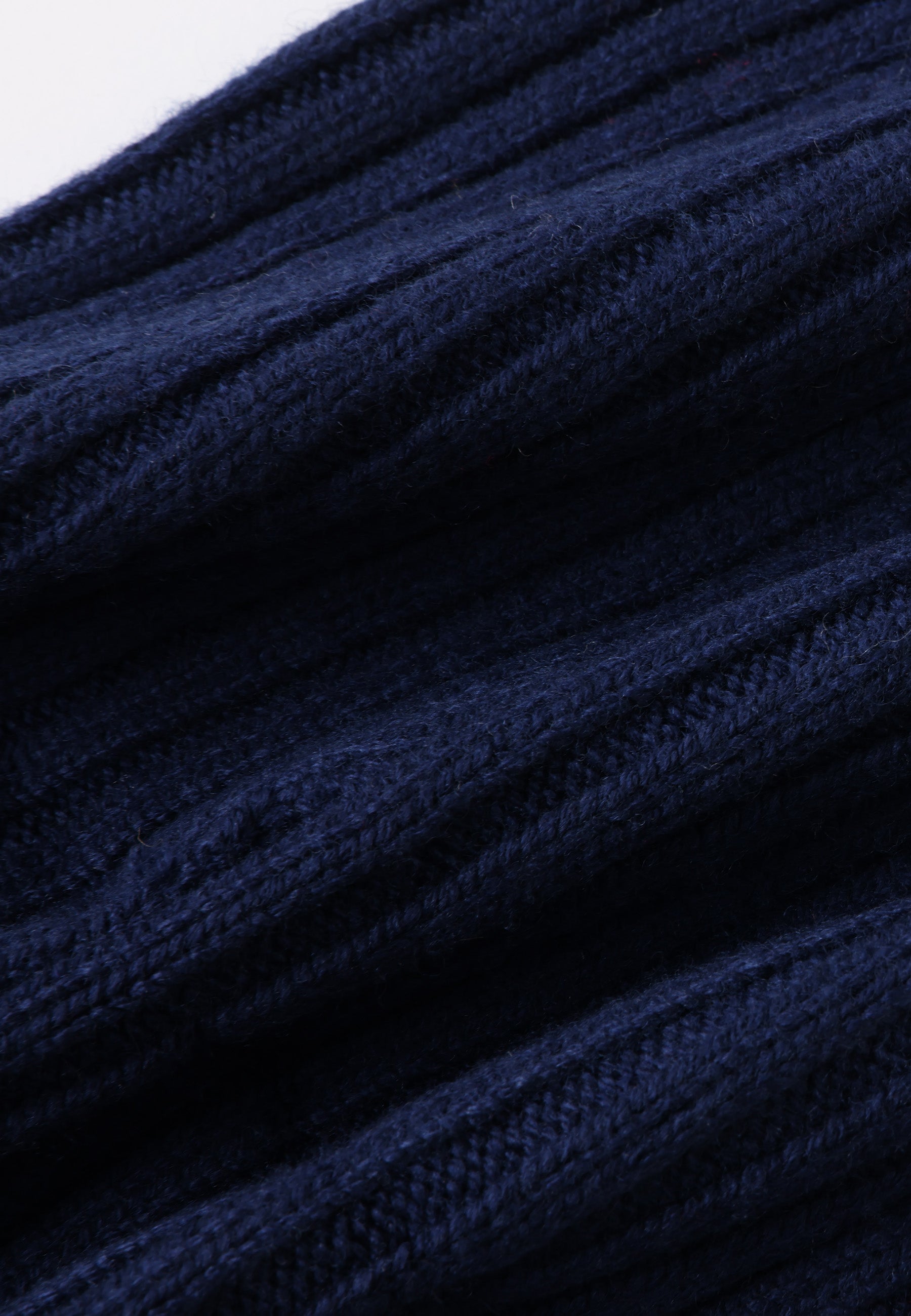 Flat-Ribbed Knit Merino Wool Hat