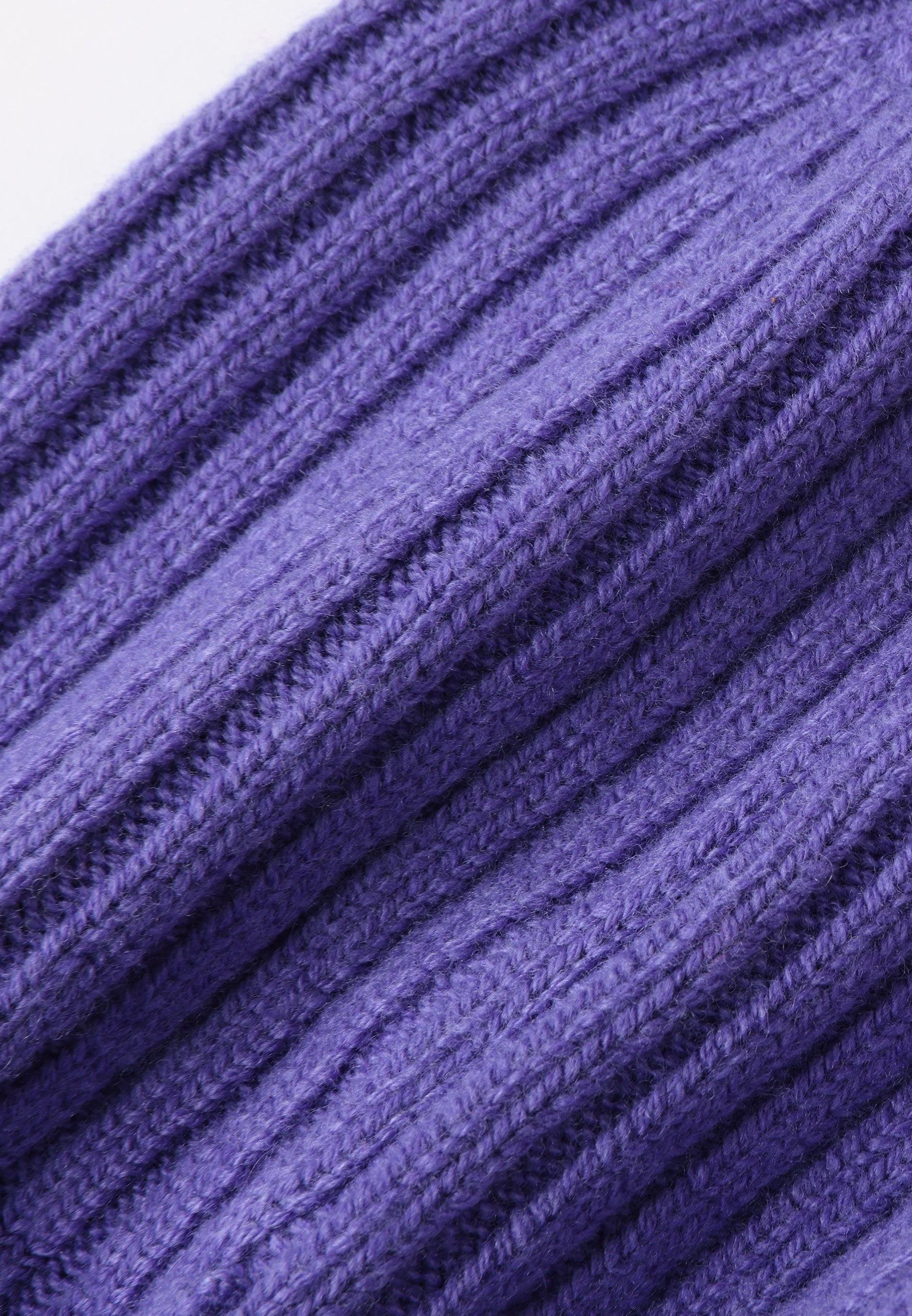 Flat-Ribbed Knit Merino Wool Hat