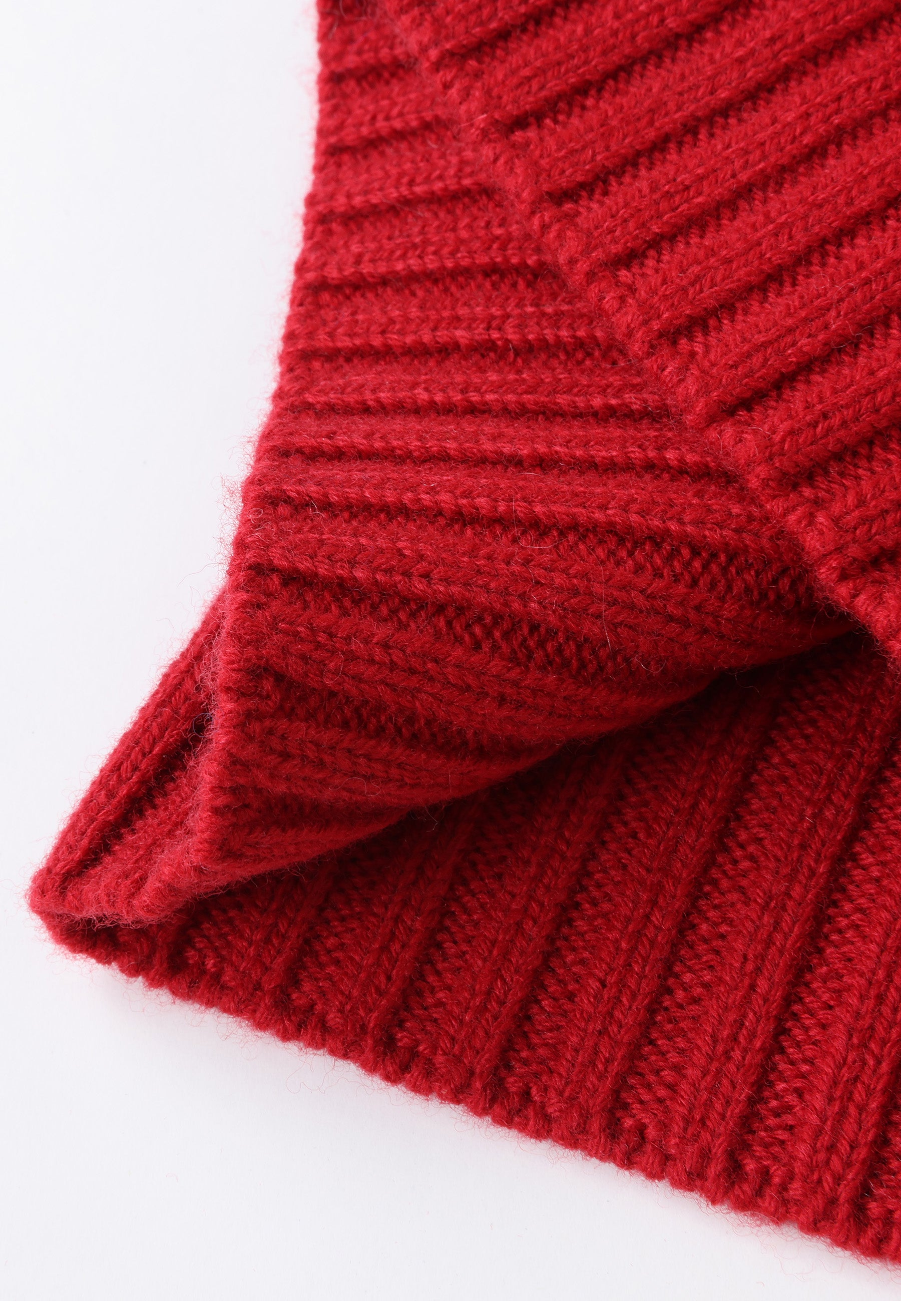 Flat-Ribbed Knit Merino Wool Hat