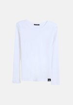 Load image into Gallery viewer, Long Sleeve Crew Neck Mercerized Cotton Women T-Shirt
