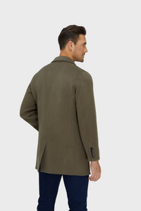 Slick Single-Breasted Wool Blend Coat2636068022124786