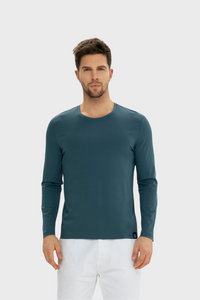 Men Crew-Neck Long Sleeves Cotton T-Shirt736073243279602