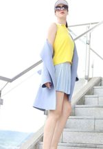 Lade das Bild in den Galerie-Viewer, Cotton Cashmere Sleeveless Polo Shirt
