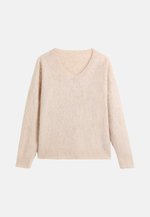 Lade das Bild in den Galerie-Viewer, Brushed Silk Cashmere V - Neck Sweater
