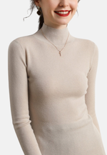 Lade das Bild in den Galerie-Viewer, Fitted Mock-Neck Merino Sweater
