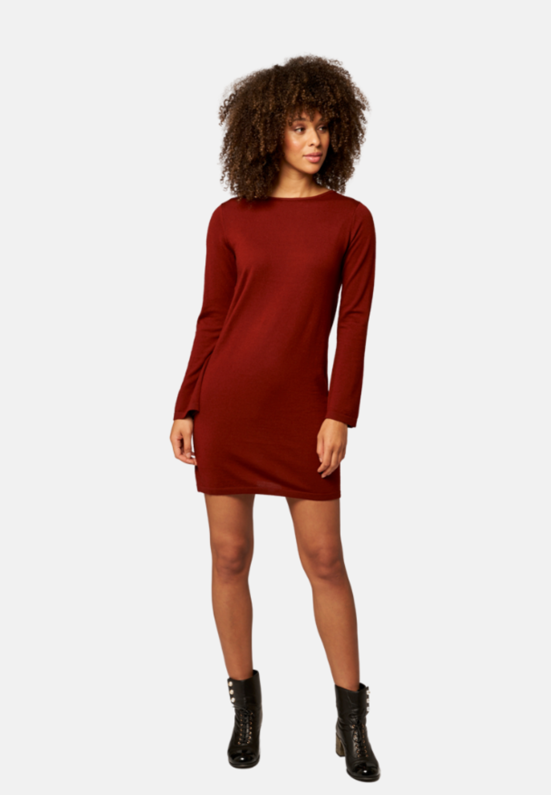Wide Sleeved SuperFine Merino Wool Dress