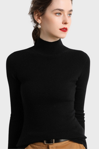 Fitted Mock-Neck Merino Sweater536085056766194