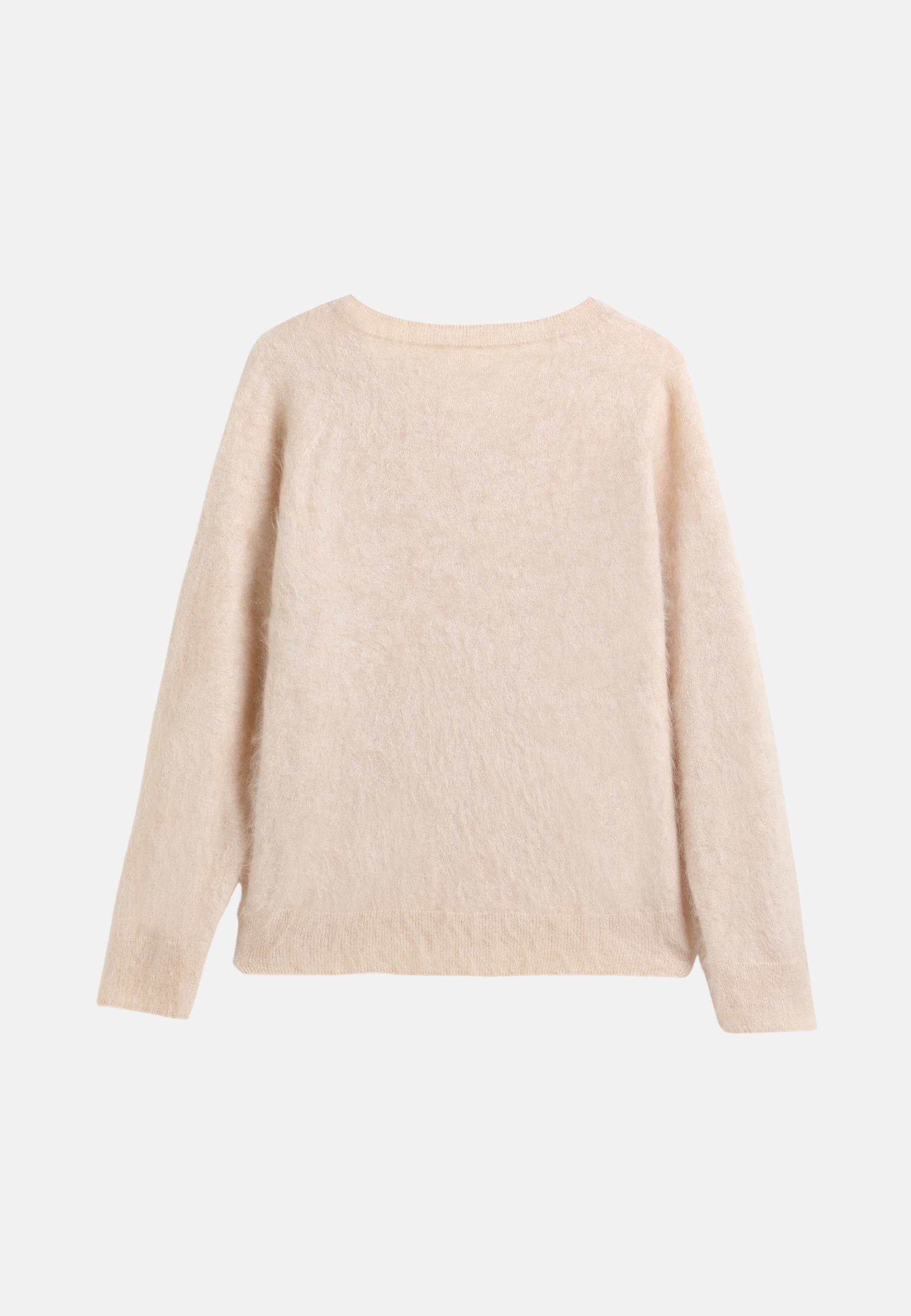 Brushed Silk Cashmere V - Neck Sweater