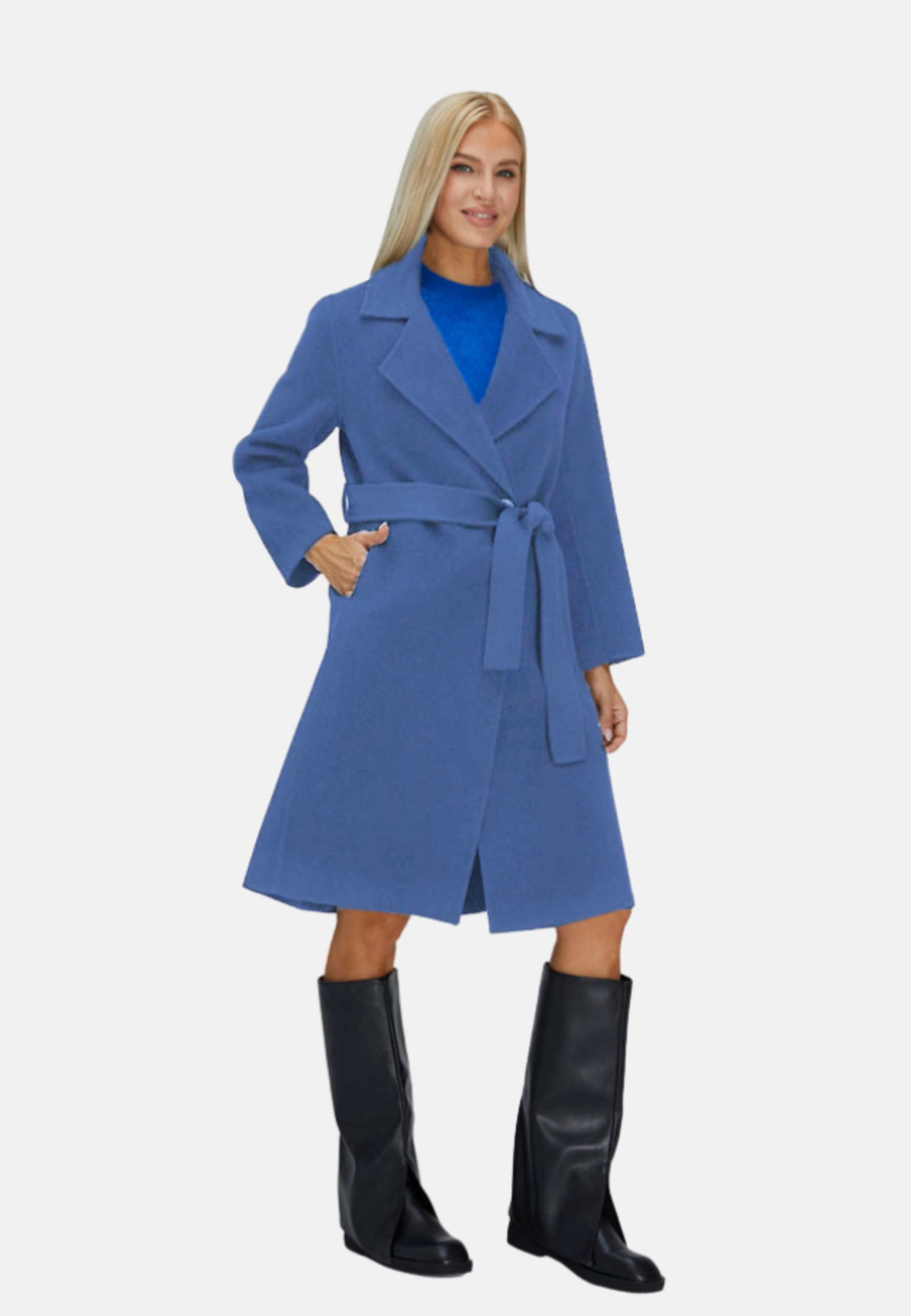 Black Handmade Wool Coat