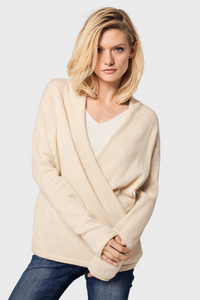 Mock Wrap Sweater (100% Cashmere Knitwear)136083562709234