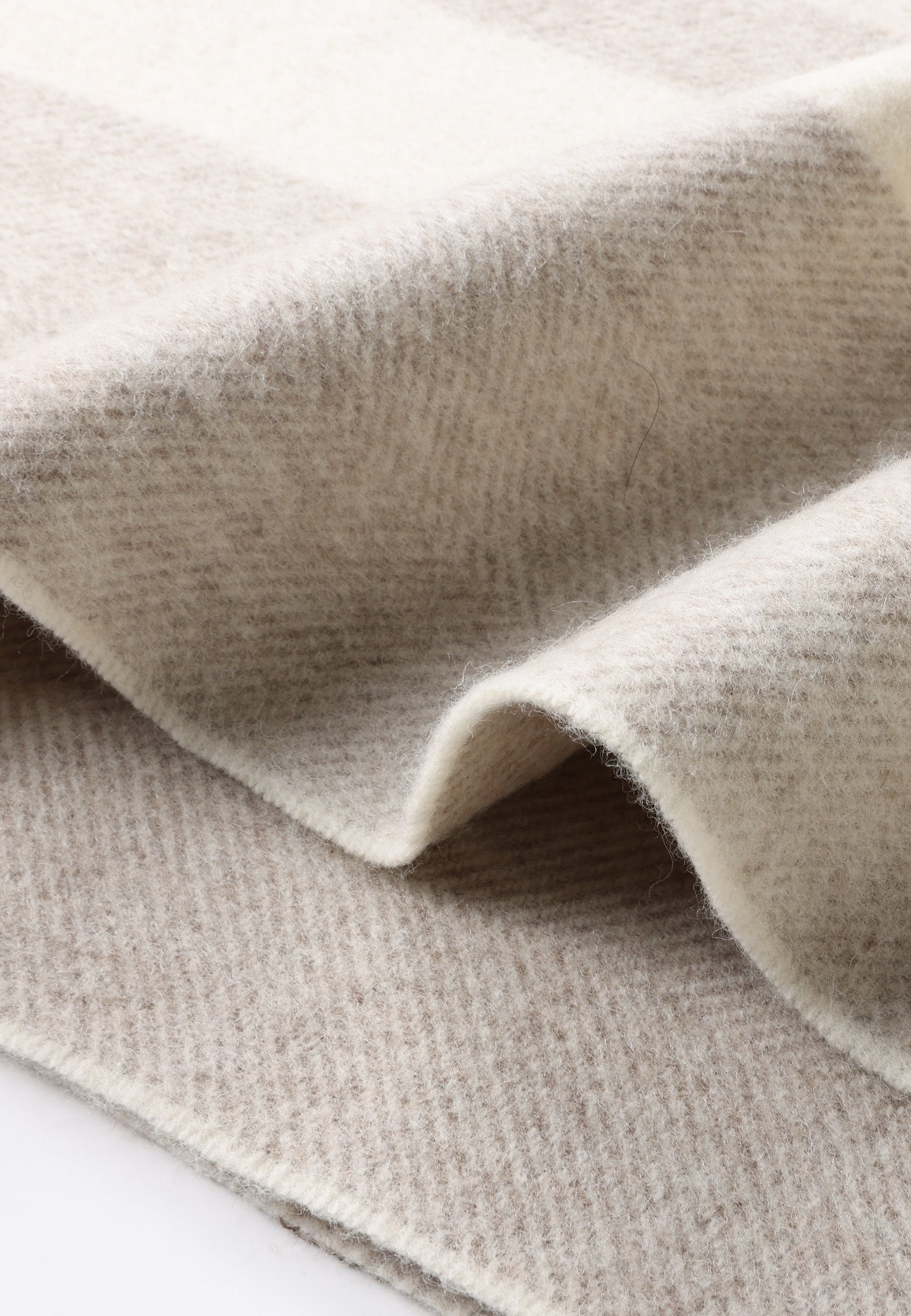 Double Sided Wool Poncho Shawl