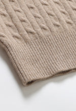 Charger l&#39;image dans la galerie, Cable-knit Crew Neck Cashmere Sweater

