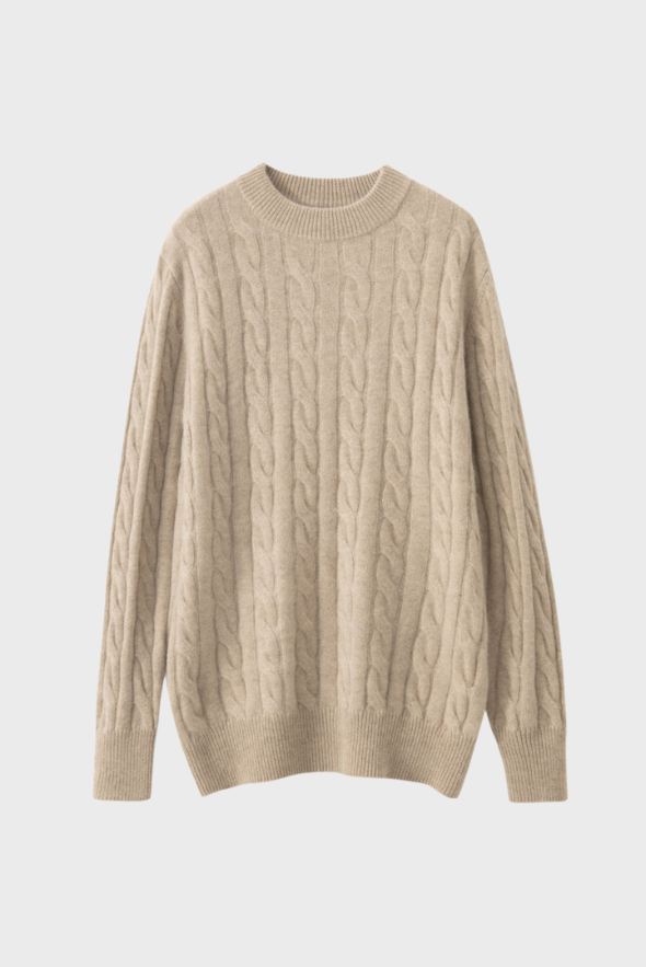 Rich Cable-Knit Cashmere Sweater