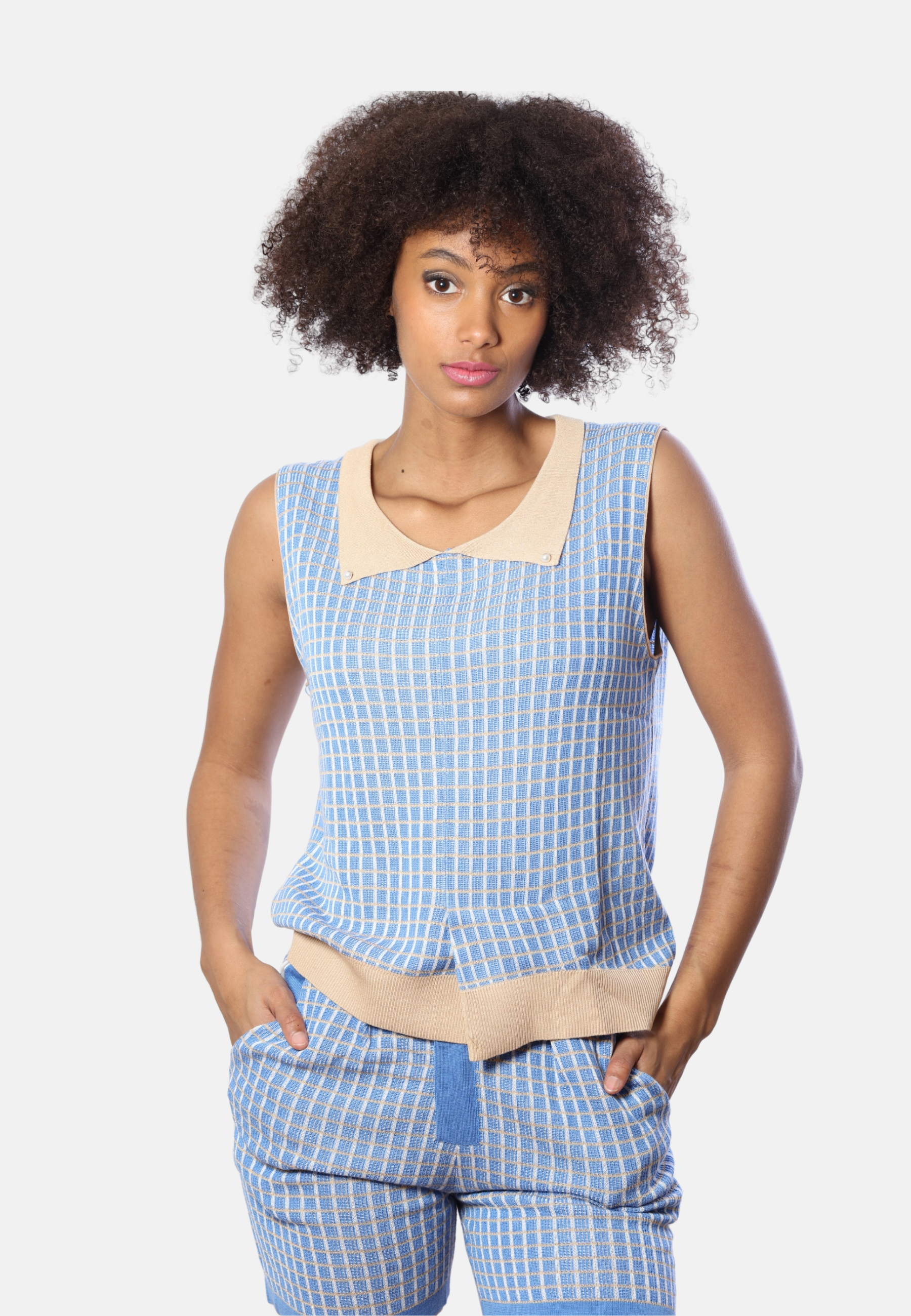 Tencel Tweed Polo Vest