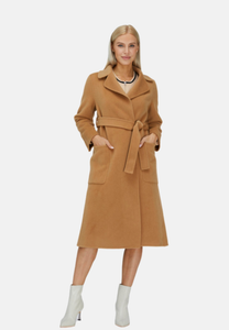 Relaxed Cashmere Blend Coat with Belt