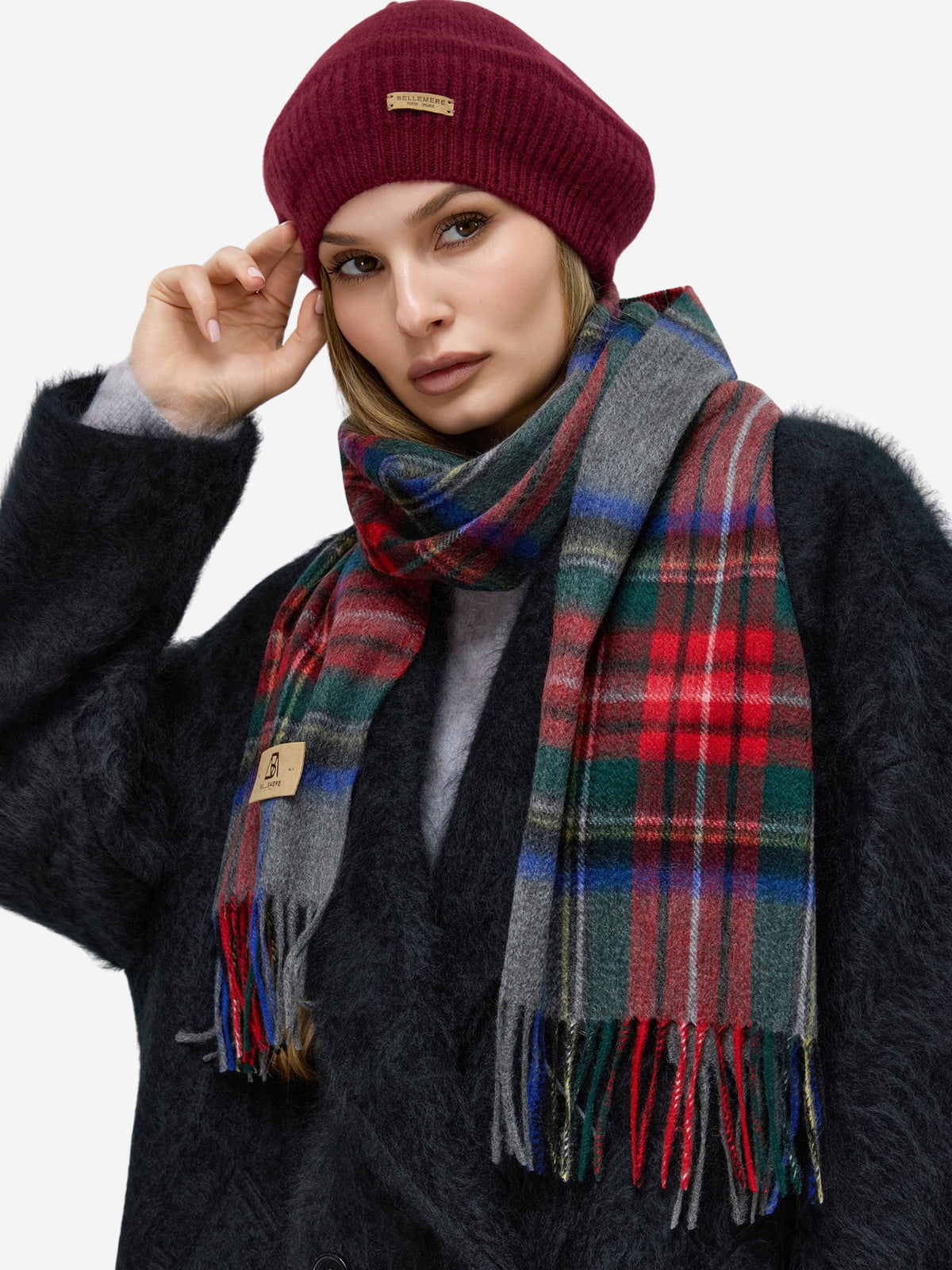 Cashmere checker elegant gift set