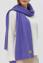 Load image into Gallery viewer, Flat-Ribbed Knit Merino Wool Scarf

