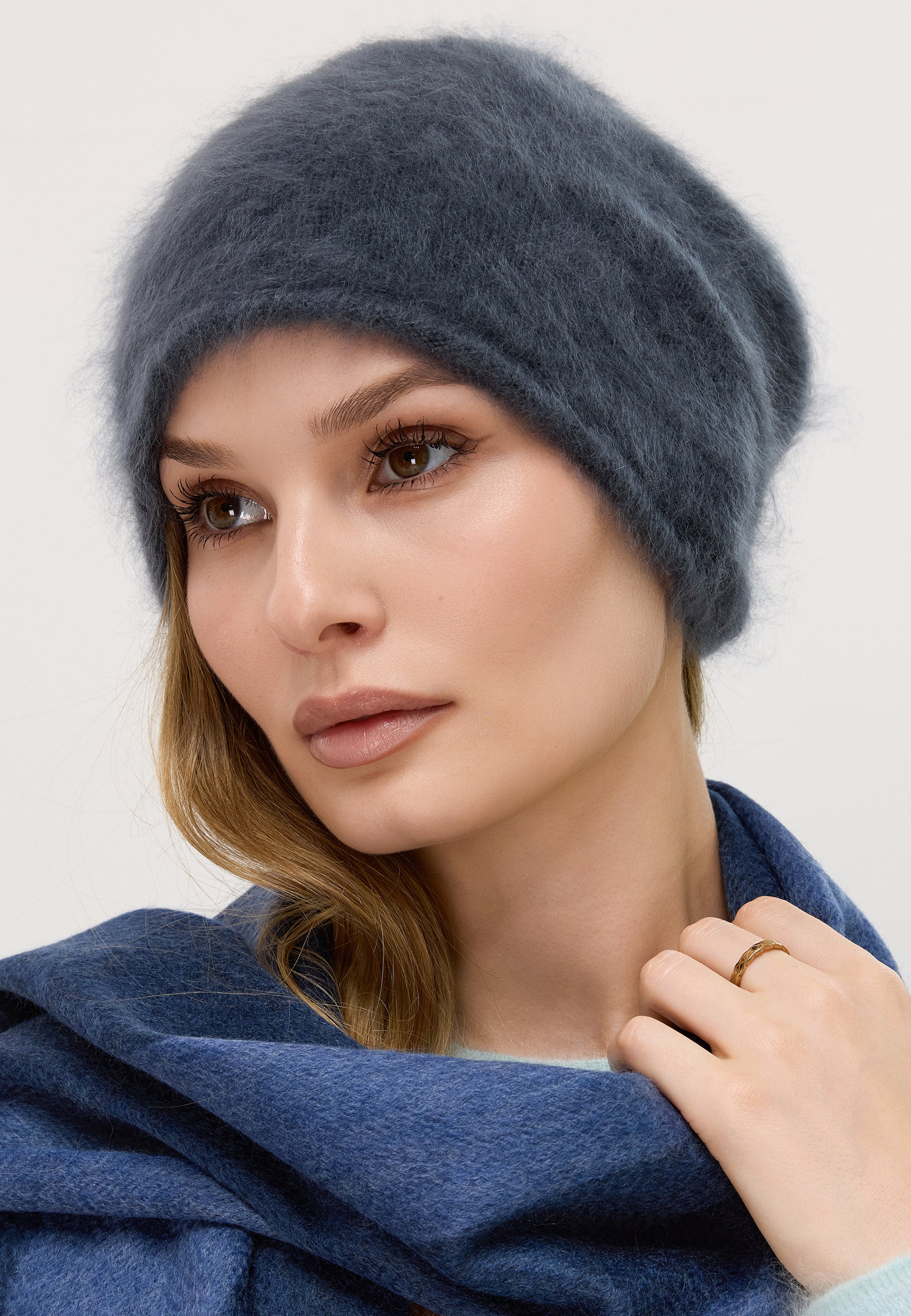Brushed Pure Cashmere Hat