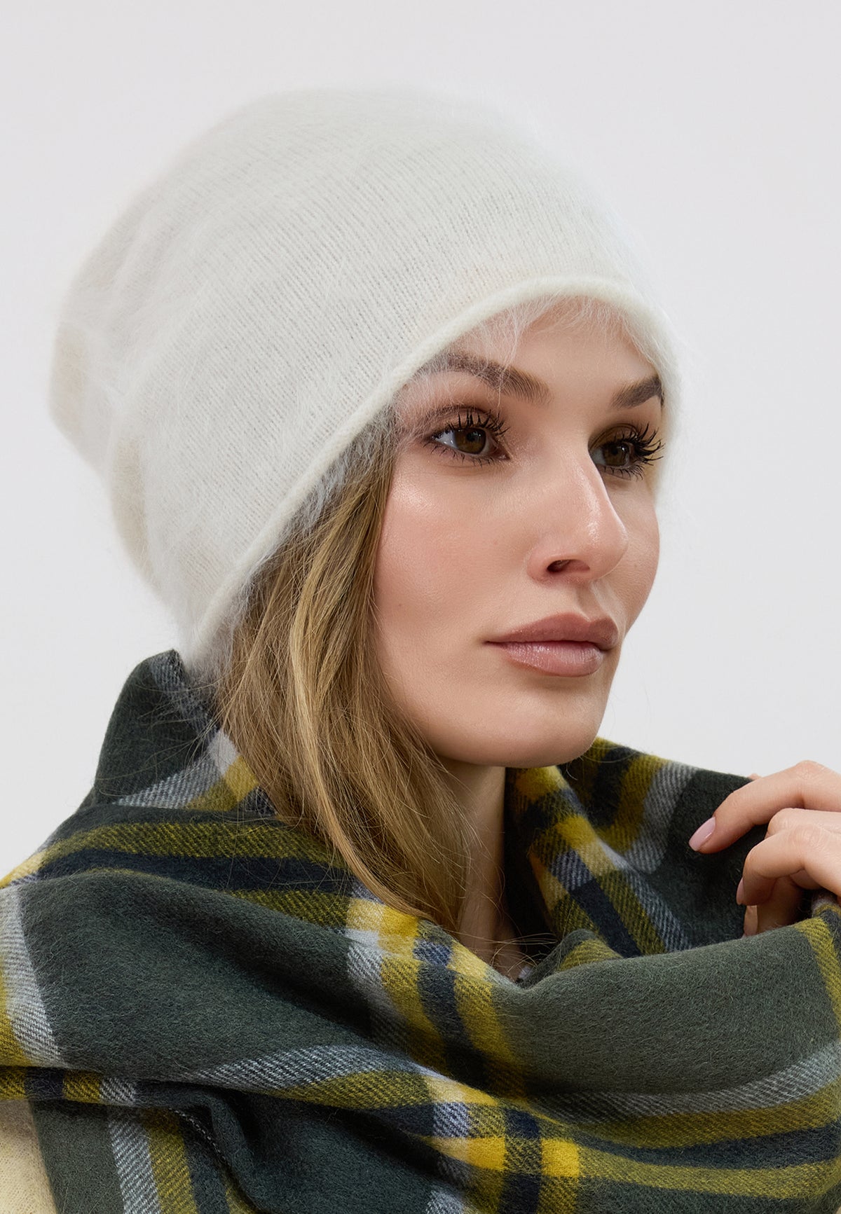 Brushed Pure Cashmere Hat