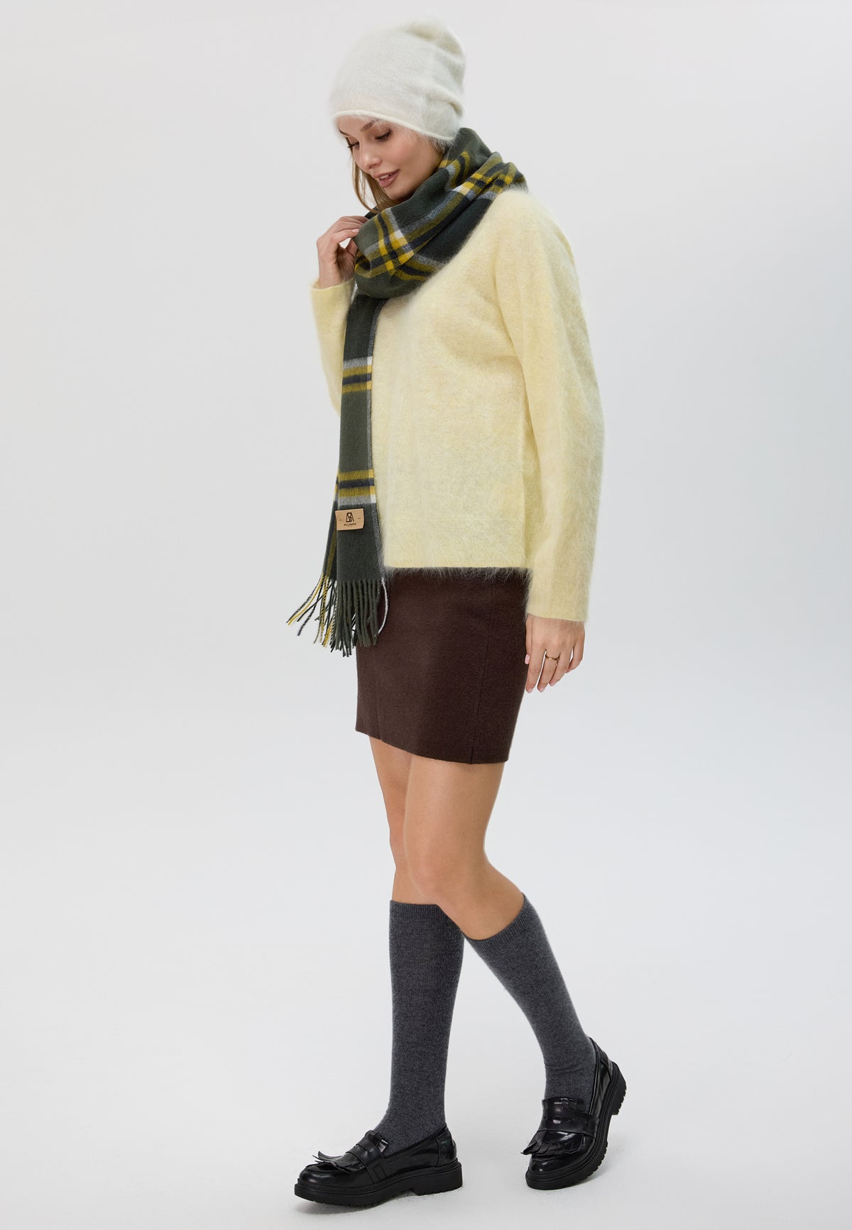 Brushed Pure Cashmere Hat