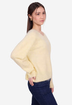 Load image into Gallery viewer, Brushed Silk Cashmere V - Neck Sweater
