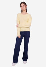 Load image into Gallery viewer, Brushed Silk Cashmere V - Neck Sweater
