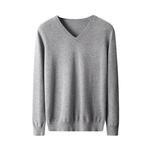 Load image into Gallery viewer, Solid V-Neck Merino-Cashmere Sweater
