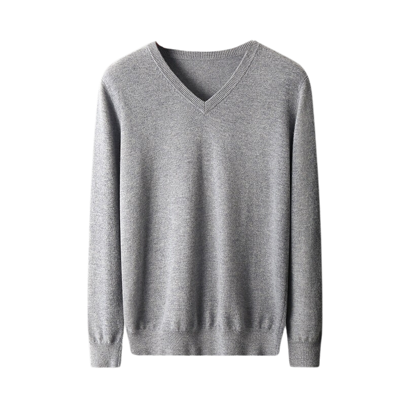 Solid V-Neck Merino Sweater