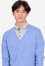 Load image into Gallery viewer, Solid V-Neck Merino Sweater
