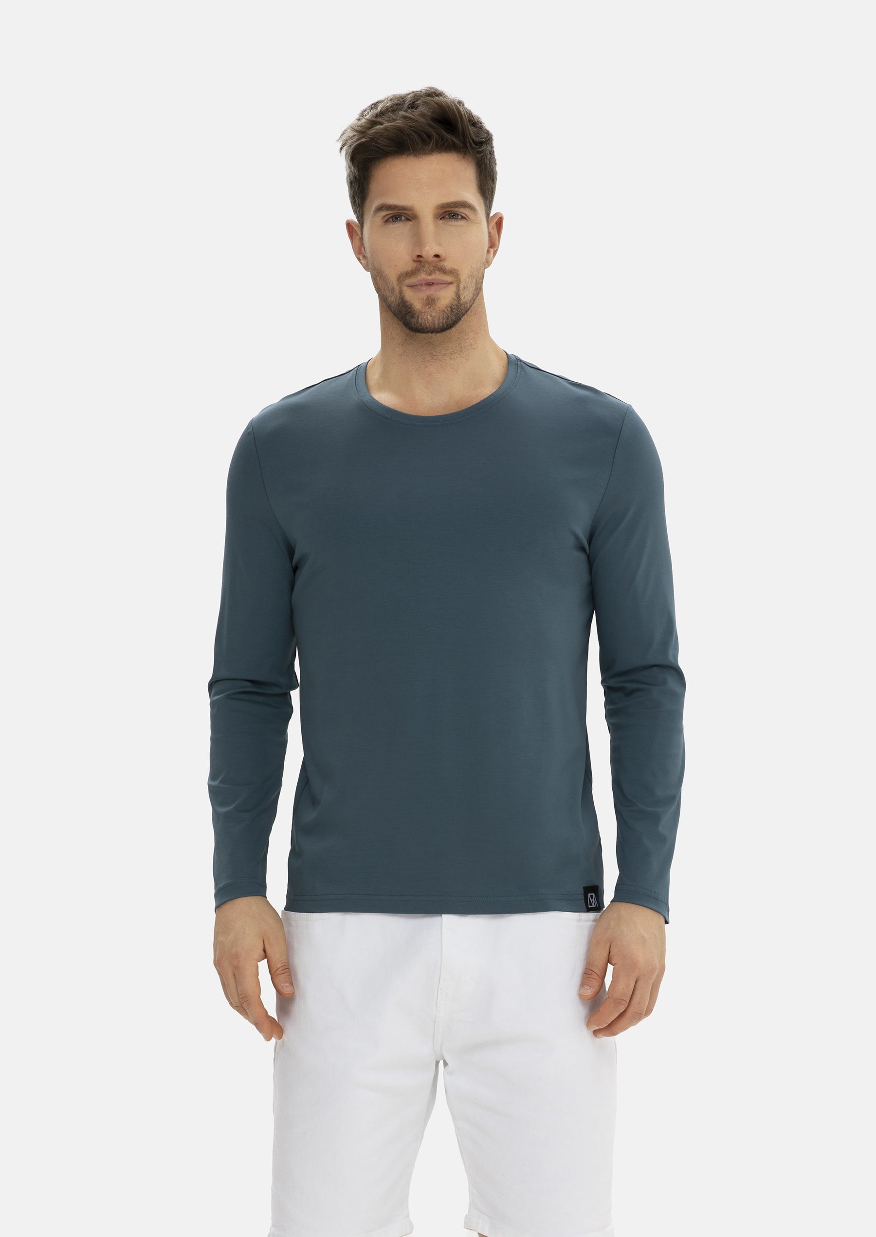 Men Crew-Neck Cotton Long Sleeves