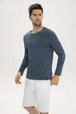 Load image into Gallery viewer, Men Crew-Neck Cotton Long Sleeves
