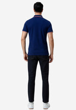 将图片加载到图库查看器，Men Silk Cotton Slim Fit Polo
