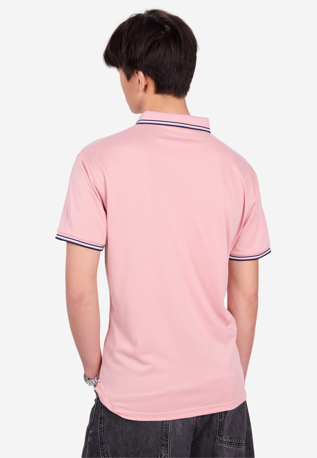 Men Silk Cotton Slim Fit Polo