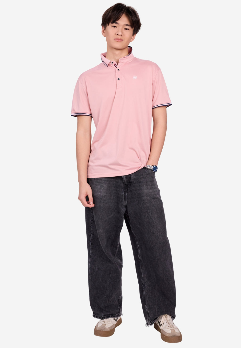 Men Silk Cotton Slim Fit Polo