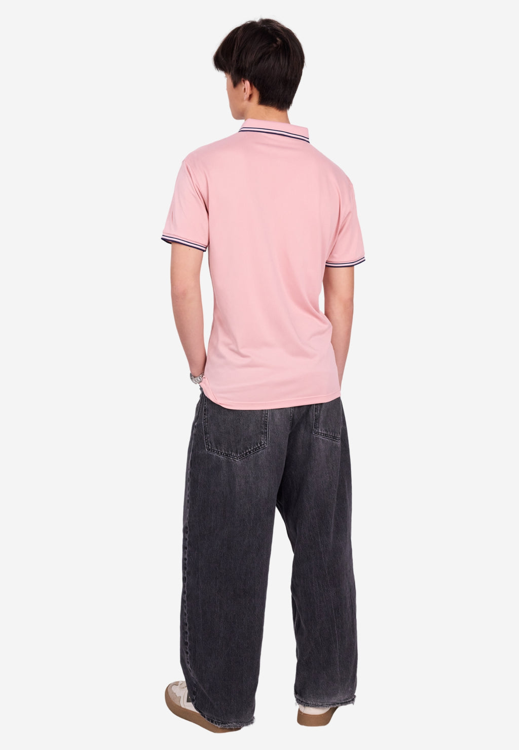 Men Silk Cotton Slim Fit Polo