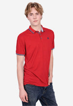 将图片加载到图库查看器，Men Silk Cotton Slim Fit Polo
