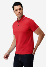 将图片加载到图库查看器，Men Silk Cotton Slim Fit Polo
