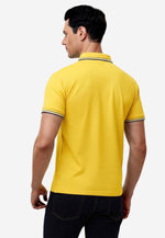 将图片加载到图库查看器，Men Silk Cotton Slim Fit Polo
