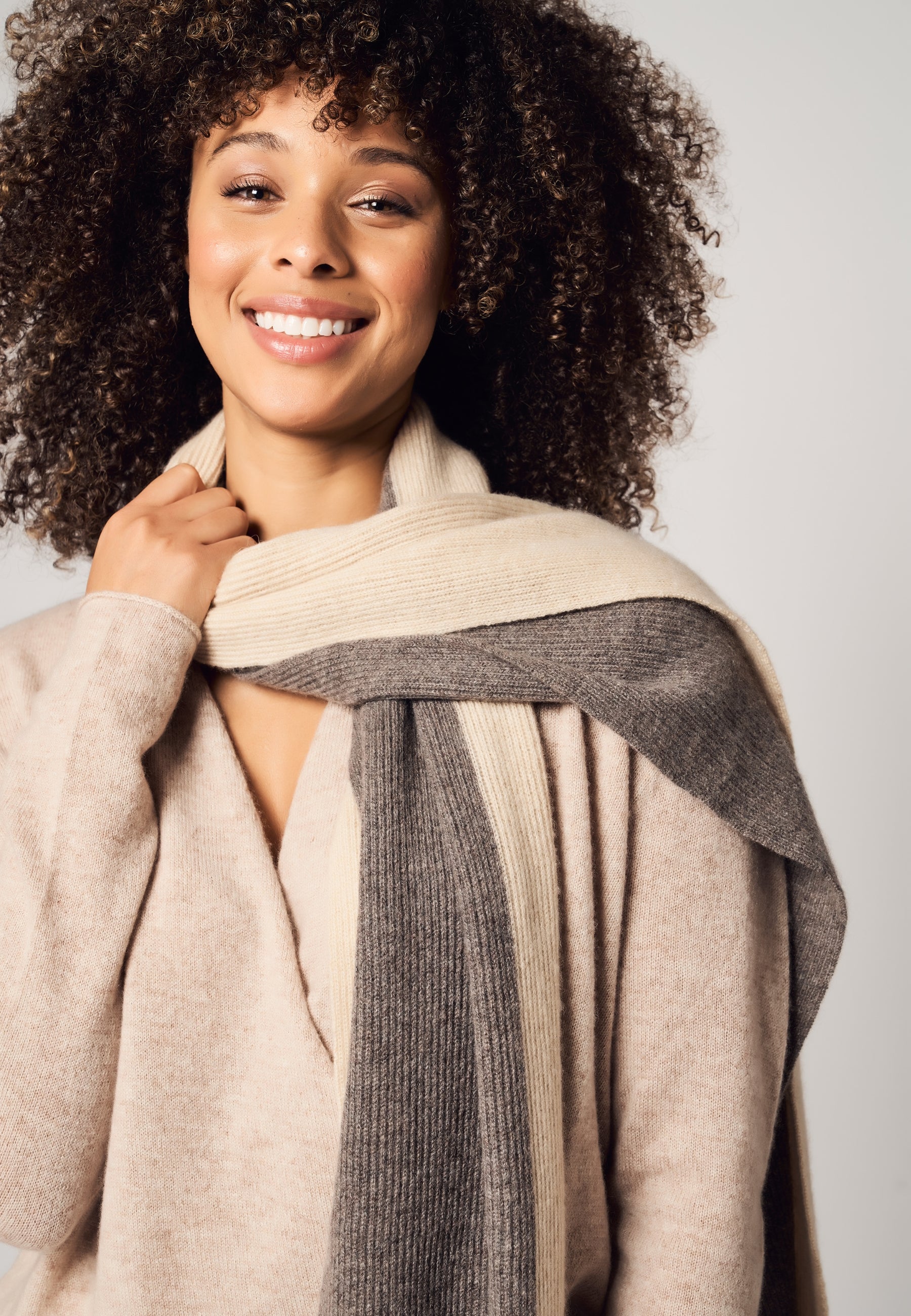 Colorblock Cashmere Scarf - Unisex