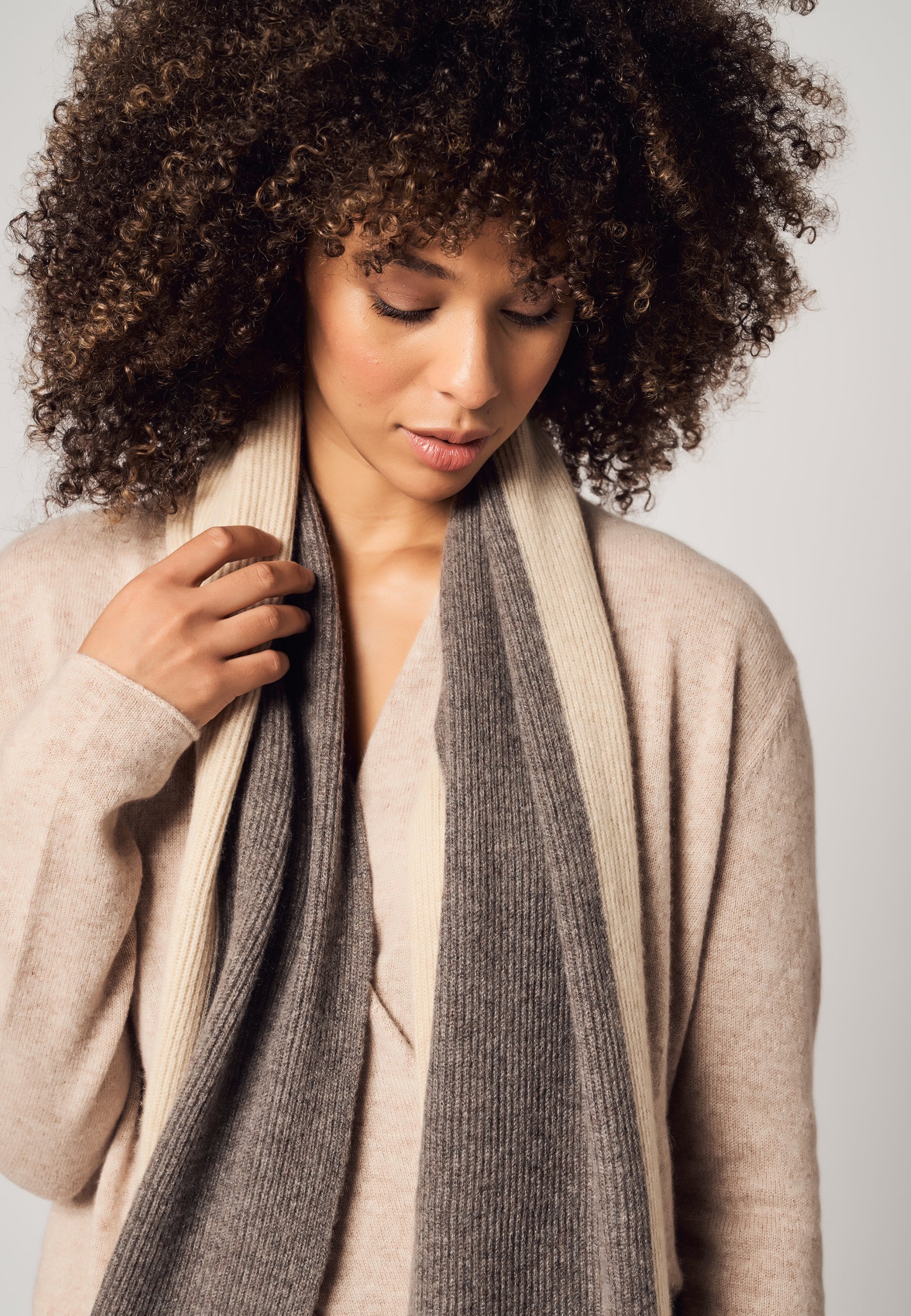 Colorblock Cashmere Scarf - Unisex