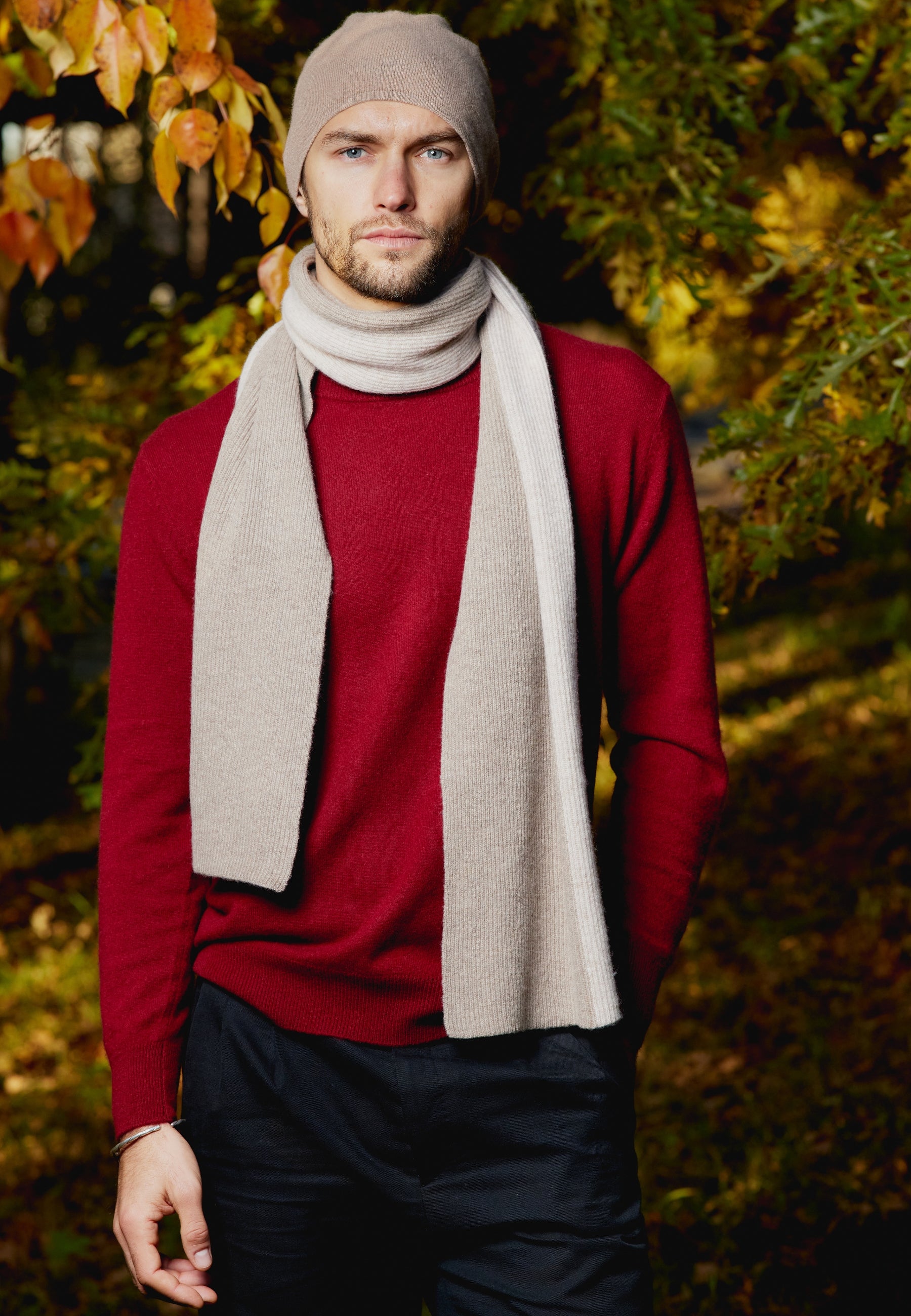 Colorblock Cashmere Scarf - Unisex