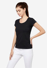 Load image into Gallery viewer, Posh Women's Cotton U Sharp Slim Fit T-Shirt (135g)
